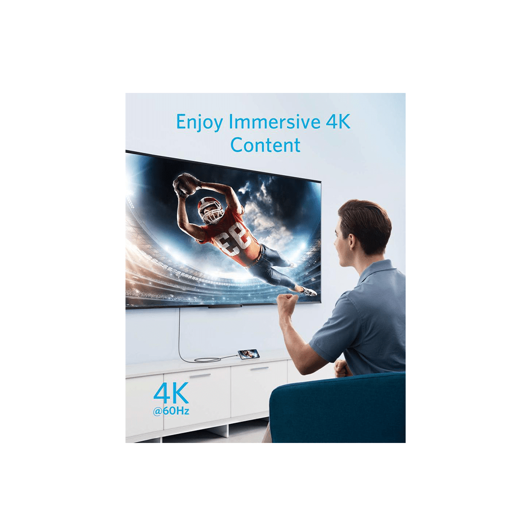Anker Nylon USB-C to HDMI 4K Cable 6ft in Qatar Anker Nylon USB-C to HDMI 4K Cable 6ft in Qatar